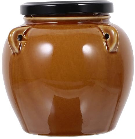 Cabilock 1 Pc Barattolo Di Kimchi in Ceramica Barattolo Di Fermentazione Cinese Vaso Di Ceramica Vecchio Stile Pentola Di Rum Crauti Kit Sottaceto Domestico Bottiglia Di Fermentazione