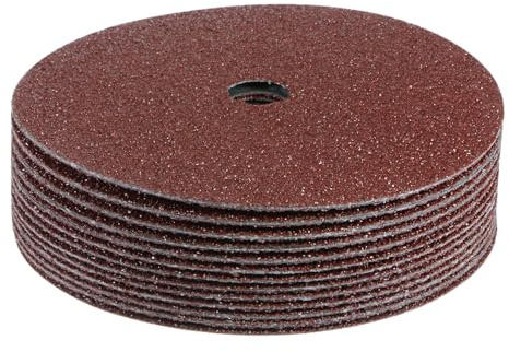 sourcing map 25pcs 24 Grit Aluminum Oxide Resin Fiber Discs 7x7/8 Metal Sanding Grinding Discs for Angle Grinding Machine Polishing and Grinding Metals, Wood, and Fiberglass