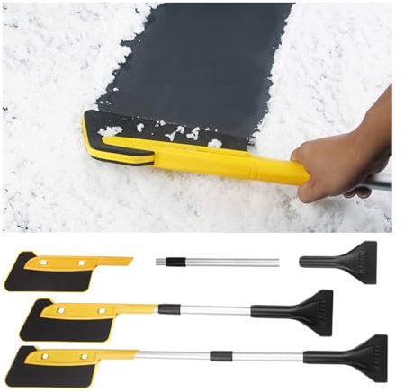 CGEAMDY Auto Accessori 2 in 1 Spazzola da Neve, Veicoli Cura Prodotti Raschiaghiaccio Multifunzione, Veicolo Staccabile Raschiaghiaccio Telescopico per Auto, Camion, MPV, SUV Parabrezza Universale