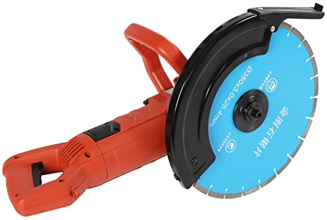 Electric Circular Saw 3000W Steel Stone Wood Cutting Machine Cutter Concrete Dry Wet Dual Purpose W/Saw Blade Adjustable Depth Cut Tiles Marble Granite for Cut Tiles Marble Granite, Red