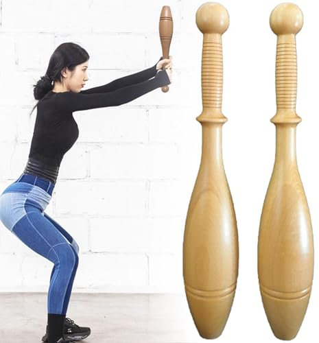 Holz-Indianer-Schläger, Hölzerner Keulen-übungsschläger Für Krafttraining, Rehabilitation, Verbessert Die Griffigkeit, Ganzkörpertraining Für Männer Und Frauen, Tragbare Trainings-Fitnessgeräte