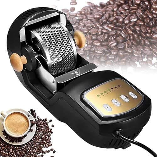 Lnlscle Kaffeebohnenröster, 300 G Fassungsvermögen, 7 Gänge Temperaturverstellbar, Elektrischer Vollautomatischer Kaffeeröster Für Café, Restaurant, Zuhause, Büro