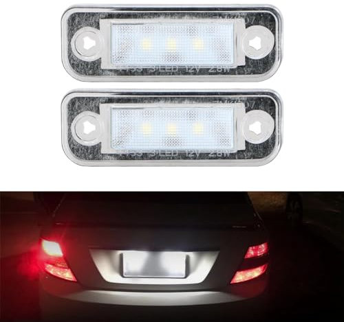 2Pcs Auto Licht Kennzeichen Licht 12V für B/ENZ C/E Klasse CLS SLK W203 5D W211 W219 R171 Ersatz Stecker Und Spielen