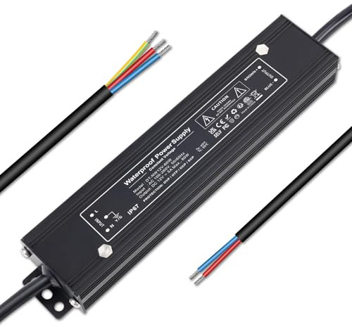 YAYZA! Transformador LED de 12 V 60 W, IP67, fuente de alimentación LED de 230 V a 12 V, 5 A, controlador Led, corriente continua, transformador de voltaje constante, para tiras G4 MR16 MR11