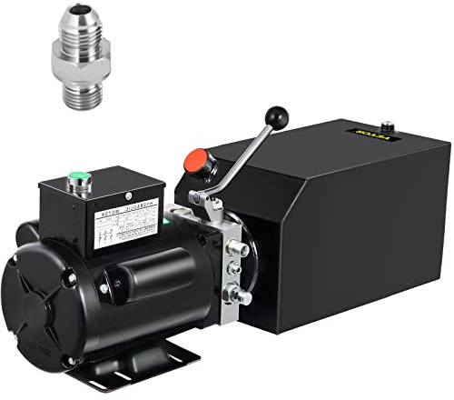 VEVOR 14L Hydraulikpumpe, 220V Hydraulikaggregat, 25,2 kg Elektrische hydraulikpumpe, mit Tank aus Metall Eisen schwarz, hochwertige Hydraulikaggregat für Auto Zubehör