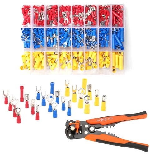 Pelacables 3 en 1, pelacables automático, crimpadora y cortadora, herramientas autoajustables con terminal aislado para mantenimiento eléctrico