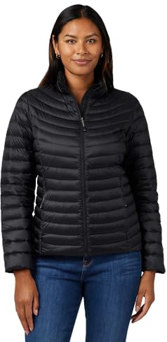 32 Degrees Heat Women’s Ultra-Light Down Packable Jacket – Lightweight Down Travel Puffer, Black, X-Large