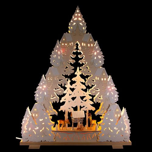 Erzgebirge Palast Saico Lichterspitze Waldzauber - 52x65,5 cm