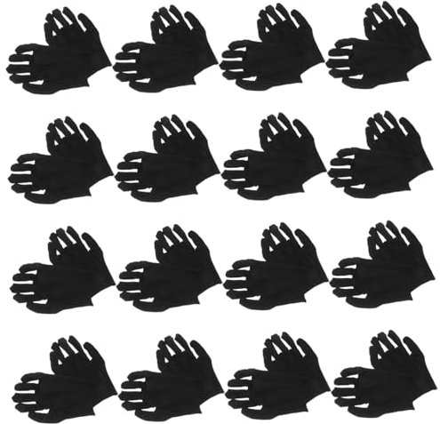 HAWILLOSCH 12 Paar Schwarze Verdickte Baumwollhandschuhe Arbeitshandschuhem Atmungsaktiv Langlebig Vielseitig Für Gartenarbeit Und Industrie