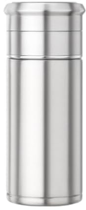 Milageto Botella con infusor de té Vaso de té de 400 ml Taza de té Separación de té y agua Botella de té con infusor para viajes diarios al trabajo Inicio, Plata Maciza