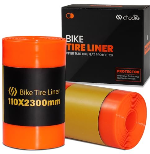 Chooee Bande de protection anti-crevaison pour pneu de vélo (largeur 110 mm), protection contre les crevaisons, VTT, vélo de route, protection de chambre à air, compatible avec pneus 16/20/24/26/27,5