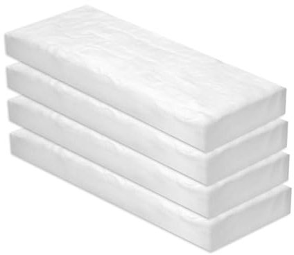 Jyvex 4 unidades de lana de cerámica para bioetanol, 300 x 100 x 25 mm, esponja de cerámica para quemador de bioetanol, accesorios de chimenea de etanol, estufa interior