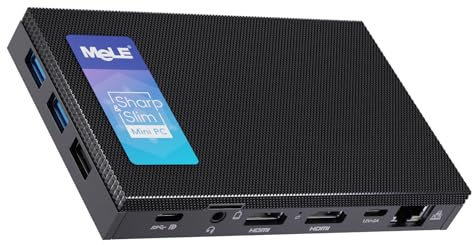 MeLE Mini PC Quieter4C Lüfterloser N150 Kleiner Computer 16GB 512GB | Twin Lake N150 (bis zu 3,6GHz, 4C/4T) 4K Dreifach-Display Ultra-leiser Kompakter Desktop-PC mit Dual HDMI WiFi/BT/Ethernet