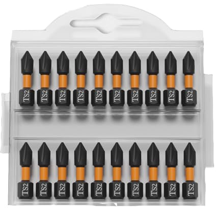 Punte per cacciavite magnetiche super resistenti ad alta durezza, kit di punte magnetiche resistenti, cacciavite a croce per trapano elettrico a percussione (20Pcs-25mm)