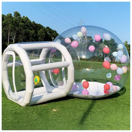 Bubble House - 13ft Dia,6.5ft Tunnel Inflatable Tents for Camping PVC,Waterproof,Clear Inflatable Bubble House for Kids,Home,Wedding,Garden Party,Malls