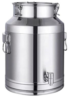 OUYUE Bidon Alimentaire Pot A Lait Pot À Lait en Acier Inoxydable, Seau De Transport De Lait, Bidon D'huile D'étanchéité, Pot De Stockage De Thé Seau avec Couvercle Bidon A Lait(20L)