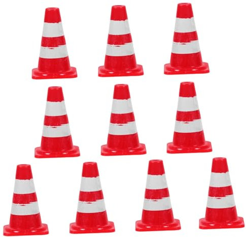 BESPORTBLE 20stücke Miniatur Verkehrskegel Junge Mädchen Spielzeug Verkehrszeichen Für Sandkasten Schulung Und Kreative Rollenspiele Absolut Wetterbeständig Und Leicht Für Modelle Und
