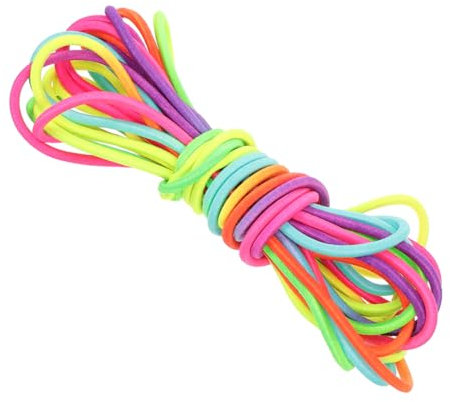 Toyvian Cuerda De Saltar Elástica para Niño Niña Juguete Divertido De Ejercicio Al Aire Cuerda De Colorida para Actividades Recreativas y Deportivas
