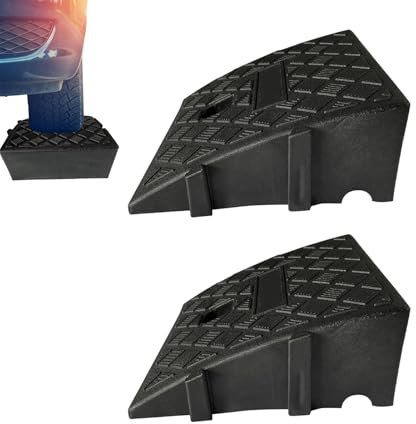2 Stück Bordsteinrampen Aus Kunststoff, 25×27×13cm Türschwellenrampe, Auffahrrampe, Randstein Rampe, Rampe Türschwelle Für Auto, Motorrad, Rollstuhl Fahrzeug