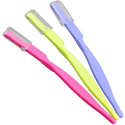 Gogogmee 3pezzi Rasoio Per Sopracciglia in Acciaio Inossidabile Rifinitore Portatile Per Sopracciglia Kit Strumenti Per Dimensioni Ridotte Per Viaggio e Borsa Del