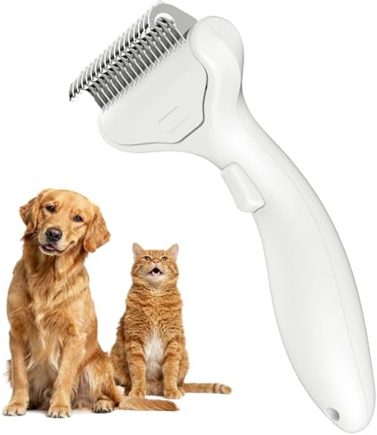 FUUTUU Dematting Comb for Dog & Cat Deshedding Comb for Long Hair Pet Comb Grooming Tool Undercoat Rake for Dogs Cat