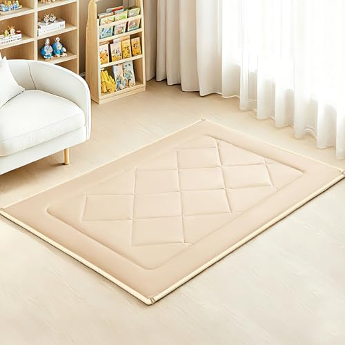 Herenear Tapis de Sol avec Rubans, 30 x 20 x 8 cm, pour Tentes Interieur, pour Enfants, Tentes de Jeux, Maisons de Jeux, Couverture de Jeu Confortable en Coton