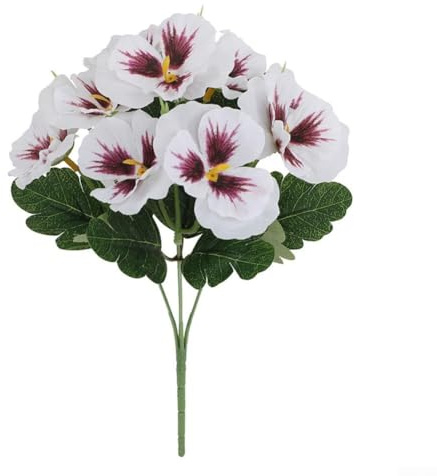 UV-beständiges 9-teiliges Kunst-Stiefmütterchen-Blumen-Set aus Kunststoff zum Dekorieren von Veranden, Gärten, Terrassen und Wohnzimmern