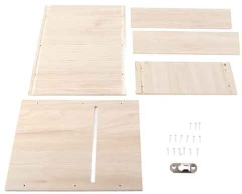 Einstöckiges Fledermaushaus für den Außenbereich, Fledermauslebensraum an der Gartentraufe aus Holz, wetterfester Fledermausschutz aus Verbundholz mit Montageplatten und
