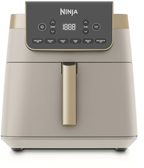 Ninja MAX PRO, Freidora de Aire sin Aceite, 6,2L, Piedra Dorada, AF180EUSD | Cajón Cuadrado Grande, Asar, Hornear, Familiar, Digital, Cesta y Placa para Gratinar Antiadherentes y Aptas para Lavavajilla