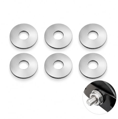 6 rondelle piatte in acciaio inossidabile M16, anelli di tenuta e rondelle di fissaggio 16 x 50 x 3 mm, grandi rondelle meta per viti, bulloni, montaggio, manutenzione e fai da te