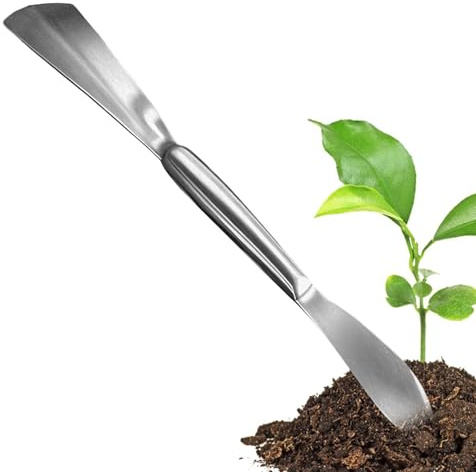 Cazzuola da giardino per la cura delle piante, strumento per scavo a mano a doppia testa, pala per la pulizia del giardino, per paesaggistica, giardinaggio, piantagione, taglio dei bordi, raschiatura