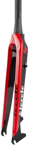 Kcolic Forcella Rigida per Mountain Bike 26 27.5 29 Fibra Carbonio, Forcella MTB per Freni Disco, Forcella Rigida Conica 1-1/2 Senza Filettatura, Forcella Ultraleggera QR 9 Mm. A,29