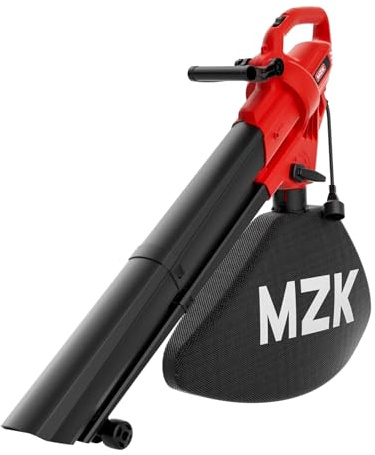 MZK 3 in 1 Electric Leaf Blower Corded, Leaf Vacuum and Leaf Mulcher, 460 CFM, 167 MPH Airflow, Corded Blowers with 40L Leaf Collection Bag for Yard, Garden