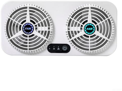 AugustknowU USB Car Window Exhaust Fan with Adjustable Speed Settings for Front Rear Mounting to Improve Radiator Airflow and Cabin Ventilation
