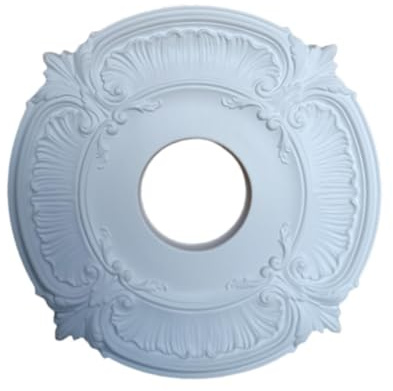 Fzaqwen Deckenrosette PU Decken Lichtschutzplatte Abdeckplatte Kronleuchter Baldachin für Renovierungsprojekte Schlafzimmer Wohnraum 30cmx30cmx2cm