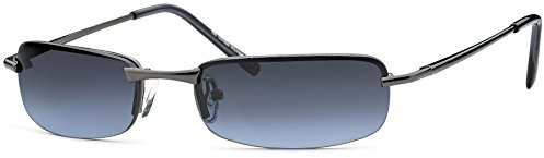 sportlich elegante Sonnenbrille Irvillac mit Flexbügeln für schmale Köpfe + Brillenbeutel - Agent Smith Sonnenbrillen (smoke Verlauf)