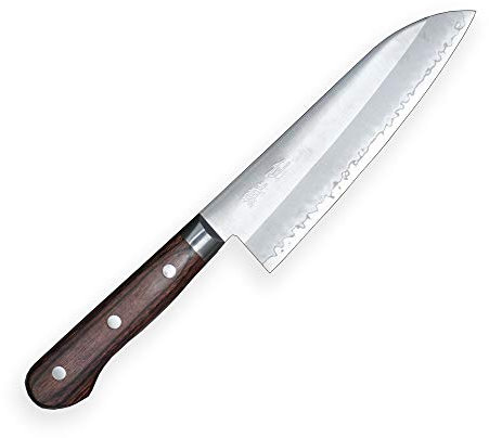 Dellinger Profesional Damascus Senzo Clad Santoku 165 mm Suncraft couteau de cuisine, VG10 - 67 couches avec poignée ergonomique dans la boîte cadeau