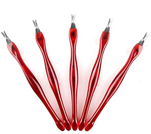 5pcs Coupe-cuticules Outil de Nail Art Cuticule Ongles Pédicure Manucure Couleur Aléatoire