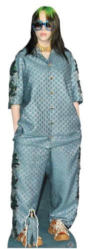 STAR CUTOUTS CS824 Lebensgroße Billie E grünes Haar mit Mini-Tischständer, Höhe 163 cm