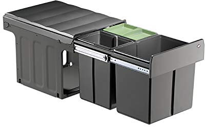 WESCO Abfall-Sammler Profiline Bio-Trio-Master 40 DT | anthrazit/oriongrau