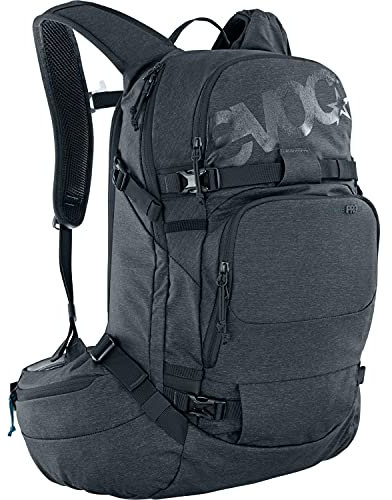 EVOC LINE PRO 20 Touren-Rucksack (LITESHIELD PLUS Protection, Trinkblasenfach, isolierter Schultergurt, Lawinenfach, Ski-Halterung, Snowboard-Halterung, Body Hugging, Hüftgurt), Schwarz