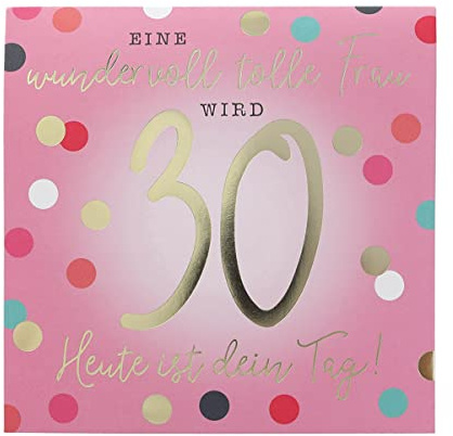 Depesche 0011694-003 Pop-up Glückwunschkarte zum 30. Geburtstag, Klappkarte mit Musik, Lichtelementen und einem originellen Spruch, Geburtstagskarte inkl. Umschlag, Format 15,5 x 15,5 cm