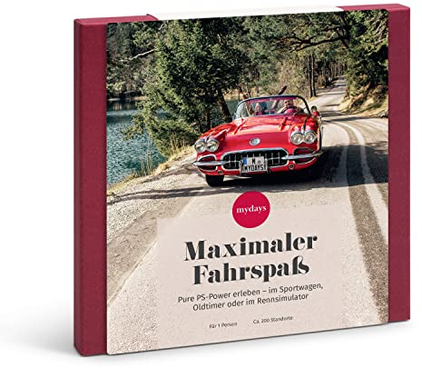 mydays Geschenkbox Maximaler Fahrspaß | Pure Fahrfreude von Sportwagen bis Oldtimer