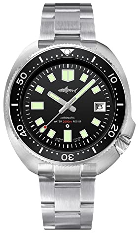 TACTICAL FROG Heimdallr 44mm Stainless Steel Mens Automatic Watch, Sapphire Crystal NH35A Movement Dive Watch Luminous C3, 200 Meter Water Resistant