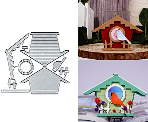 Frühlings-Vogelhaus-Metall-Stanzformen, Blumen-Gänseblümchen, Blatt, Vogelhaus, Stanzschablonen, DIY, Scrapbooking, dekorative Prägepapier, Scrapbooking, Kartenherstellung