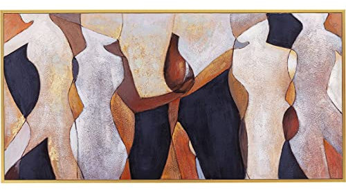 Kare Design Bild mit Rahmen Ladyship Mehrfarbig, Leinwand, Wanddekoration, Kunstwerk, Abstrakt, Modern, Wohnzimmer, Schlafzimmer, Flur, 160x80cm