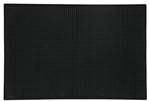 Tappetino da Caffè in Gomma Nera, Tappetini Per Asciugare I Piatti, Tappetino da Bar Spesso Tovaglietta in Gomma Antiscivolo Per Cucina Hotel Ristorante Caffetteria Macchina(30 * 15CM)