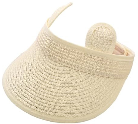 Volicph Cappello di paglia universale per bambini e ragazze, cappello da sole estivo, morbido cappello di paglia da spiaggia, protezione solare da viaggio, cappello da sole per bambini, estivo,