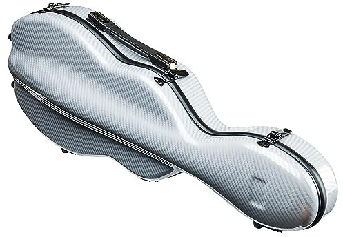 COYOUCO Geigenkoffer, 4/4 Geigenkoffer in voller Größe Leichter Luxus mit Hygrometer, weiße Streifen