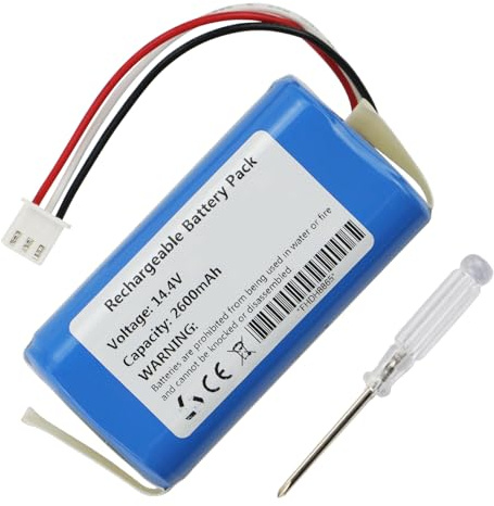 MULS 2600mAh Vacuum Cleaner Battery for Liectroux C30B, C30B 2D, C30B 2D WiFi Robot Vacuum Cleaner, Liectroux MD-C30B, BPK-VCBB1XB, Midea M4, D071-INR-CH-4S1P with Tools 14.4V